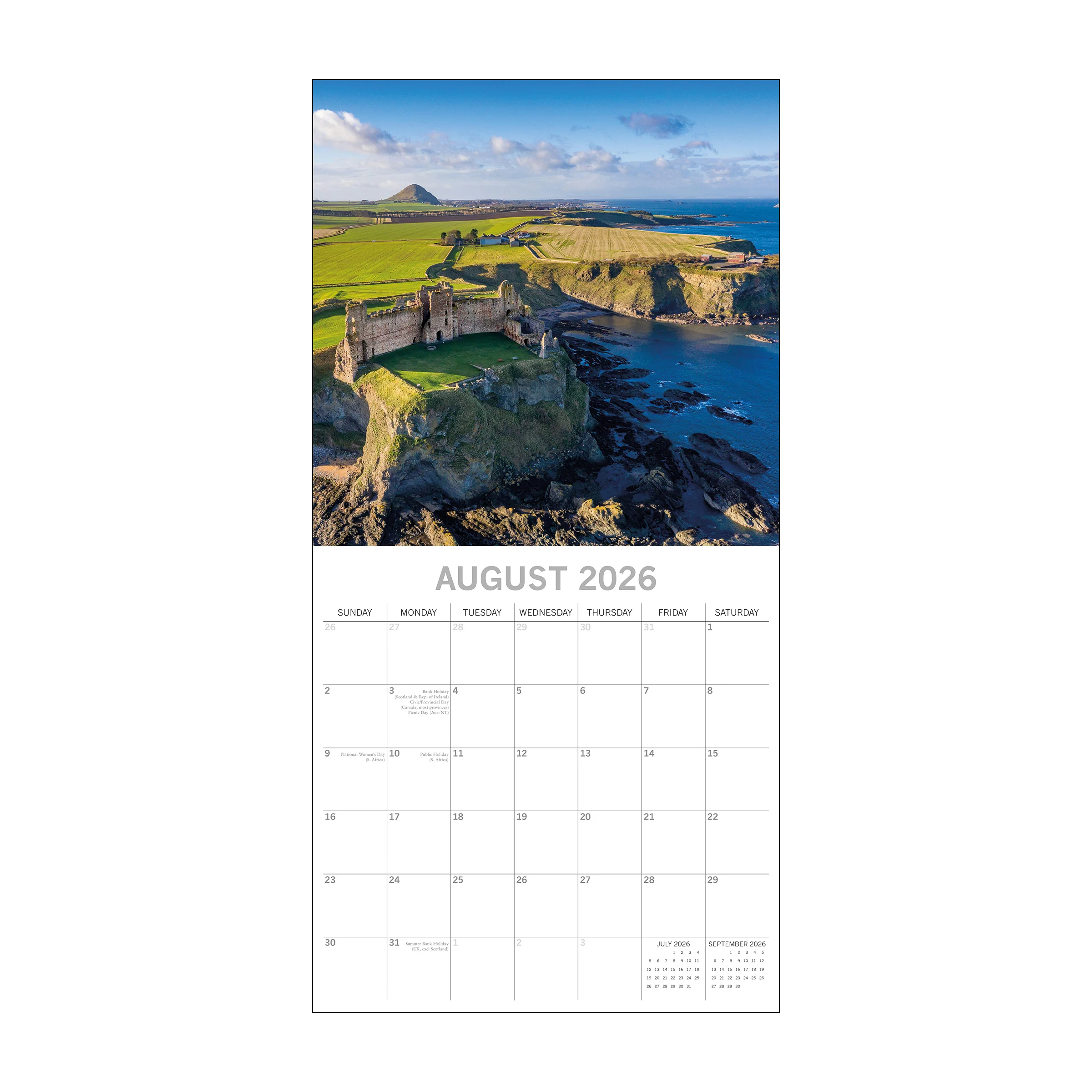 2027 Square Wall Calendar Coastlines of Britain - Image 4
