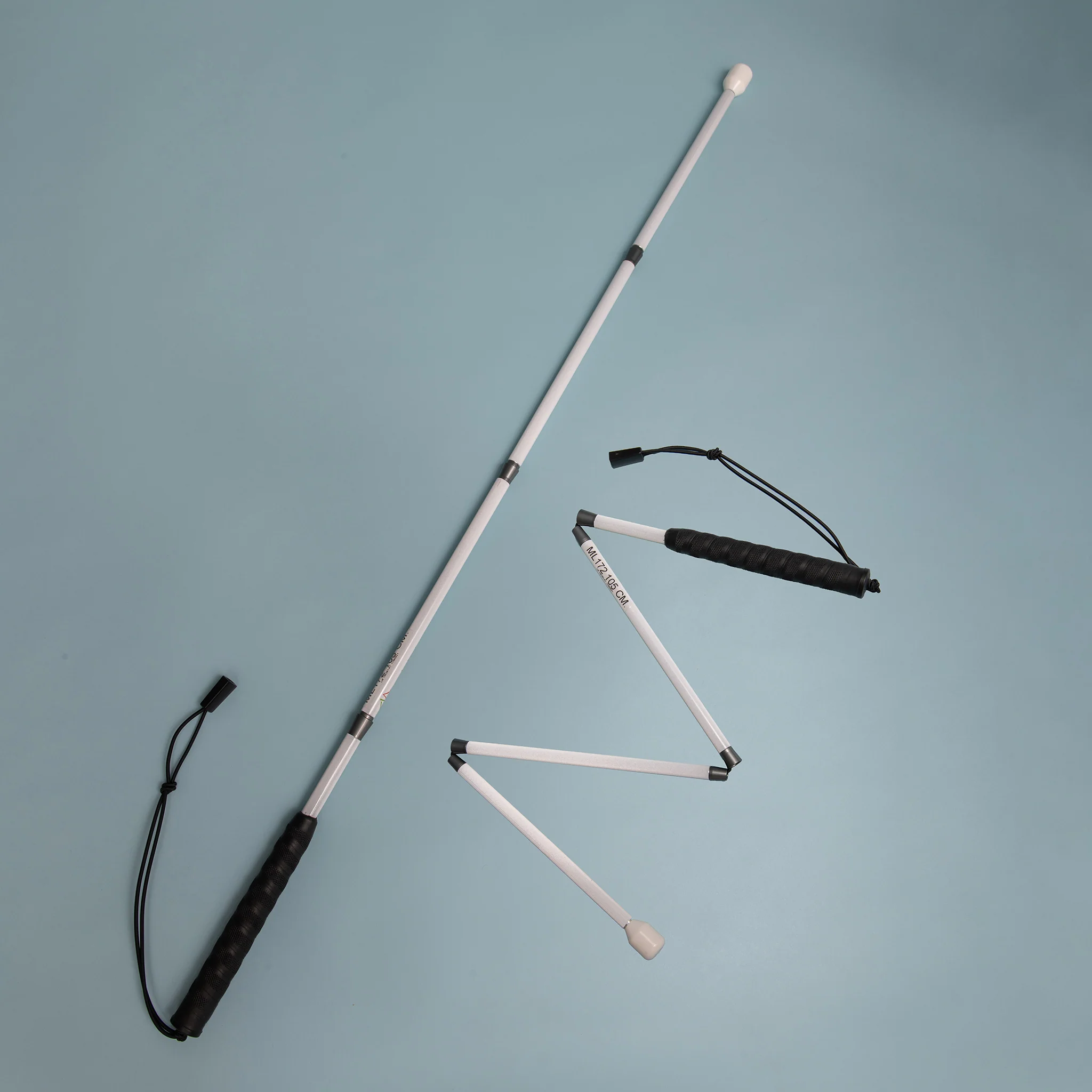 Ambutech aluminium folding long cane - marshmallow tip