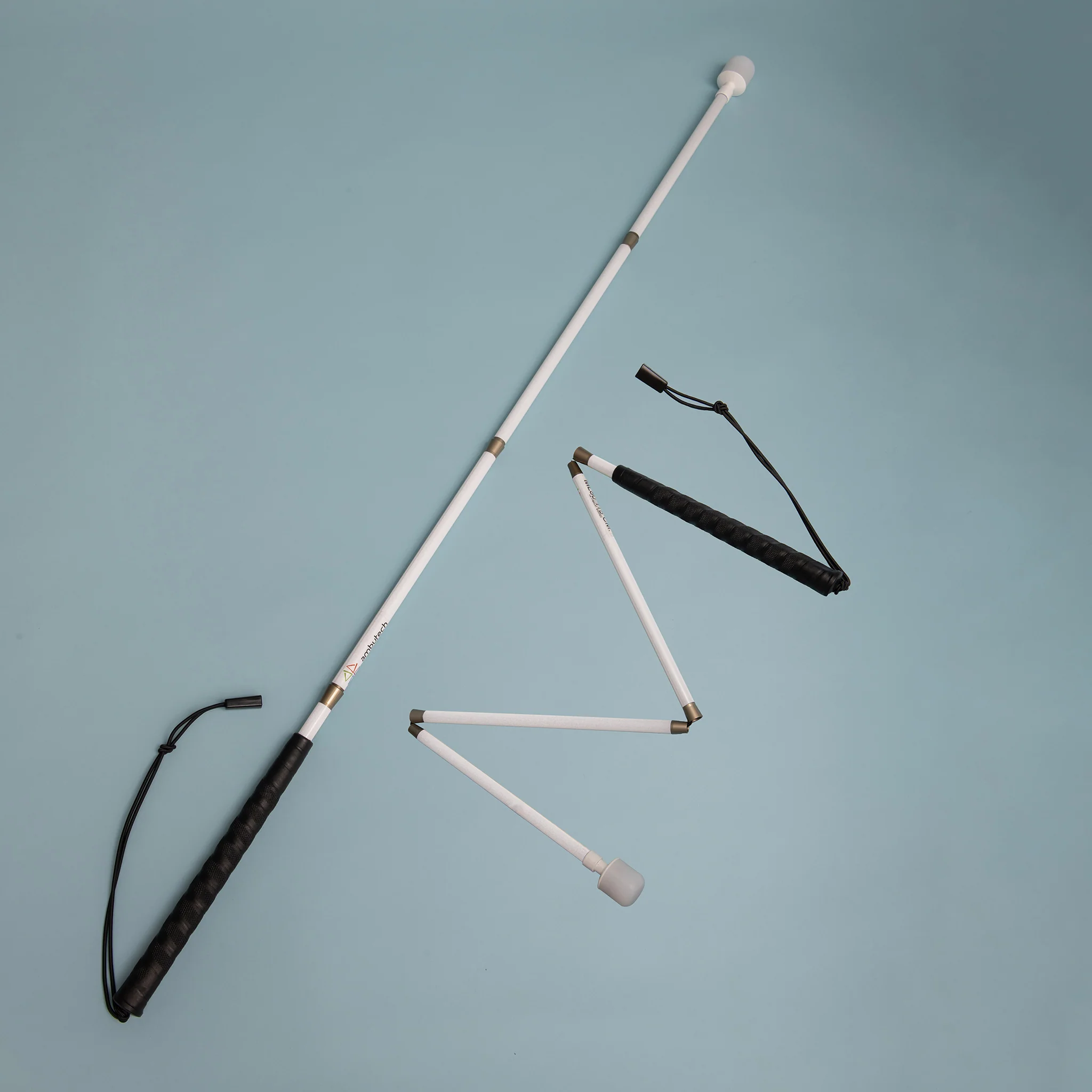 Ambutech graphite folding long cane -  marshmallow tip