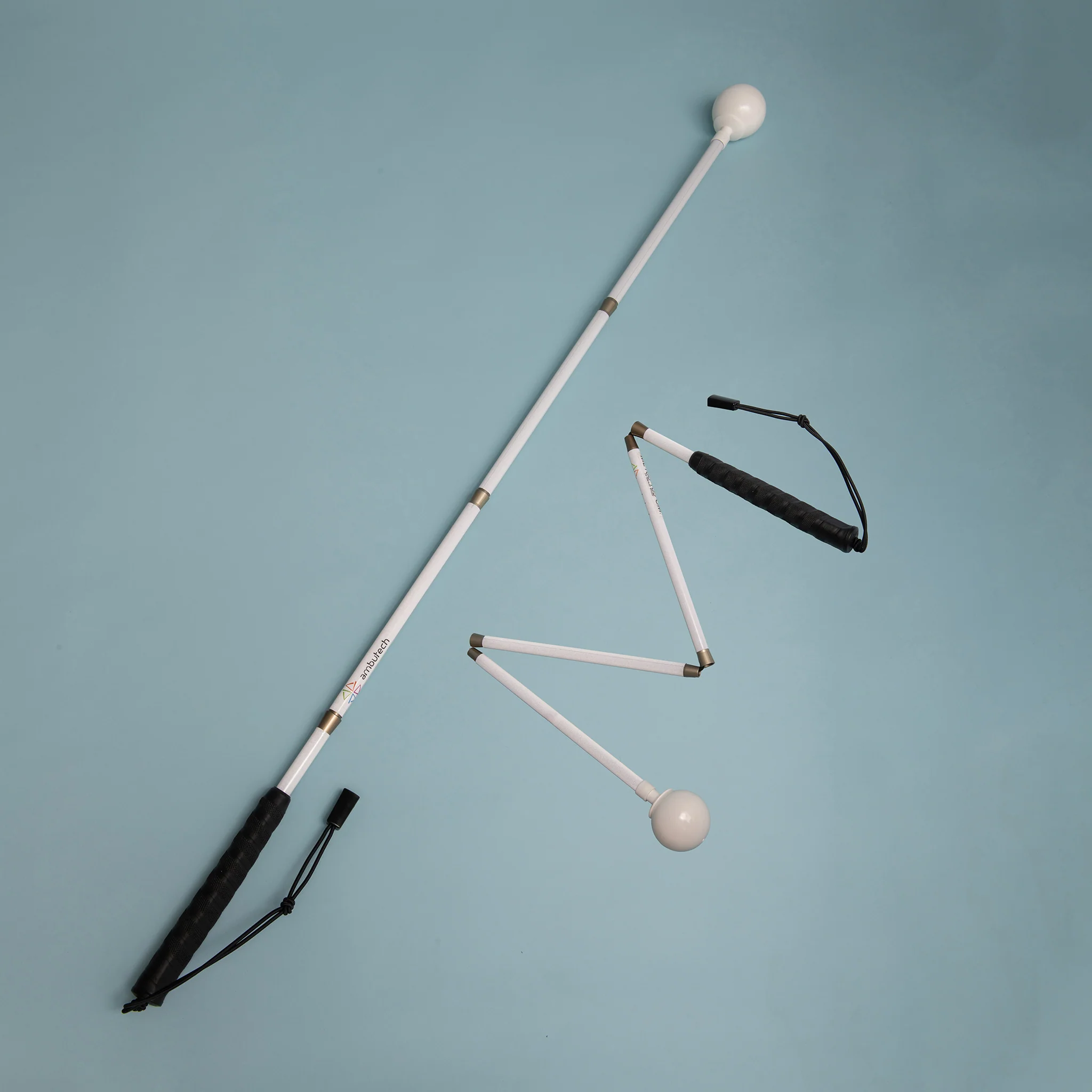 Ambutech graphite folding long cane - rolling ball tip