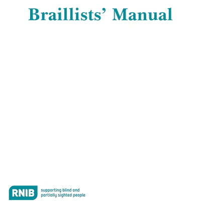 Braillists' manual for Unified English Braille (UEB), 2016 edition - Image 2