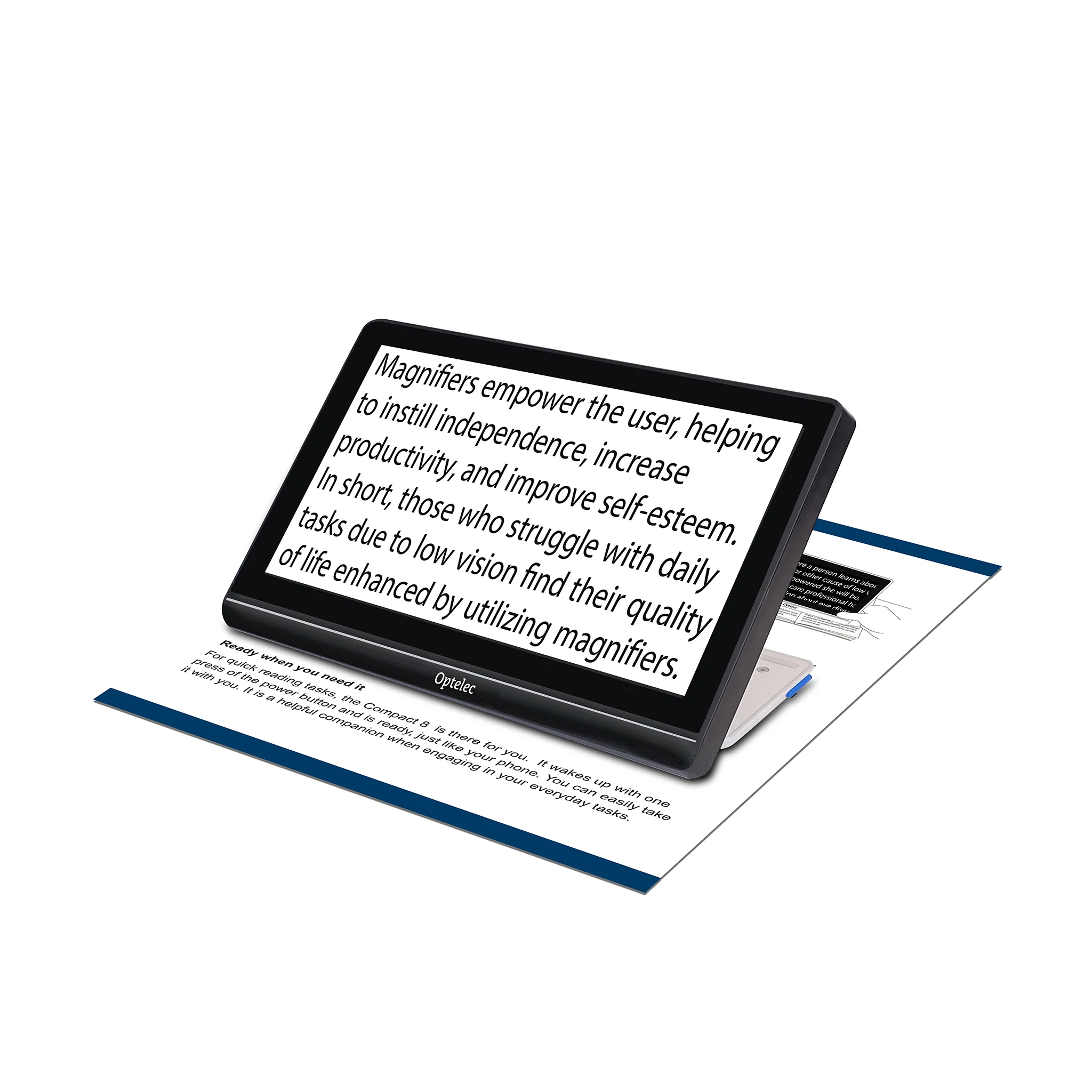 Compact 8 HD  video electronic portable magnifier - Image 2