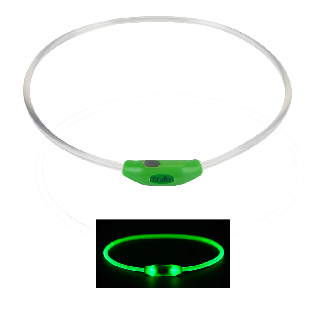 Crufts LED adjustable collar with USB cable