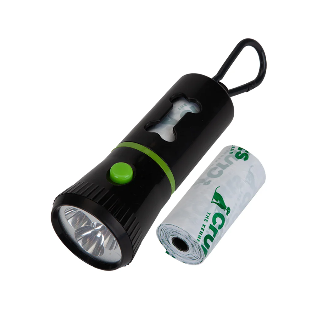 Crufts LED Torch with doggy bag holder & spares