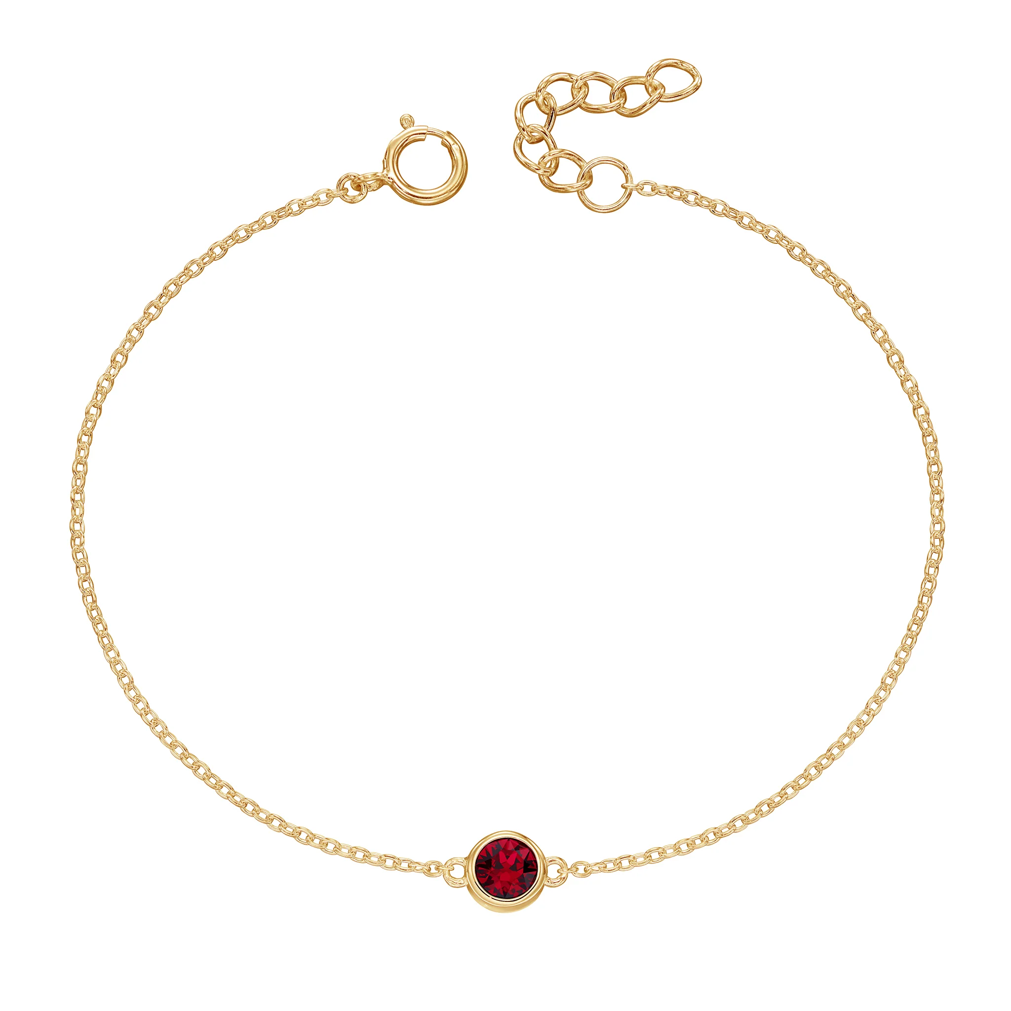 Gold bracelet with crystal birthstone with gift box - Image 7