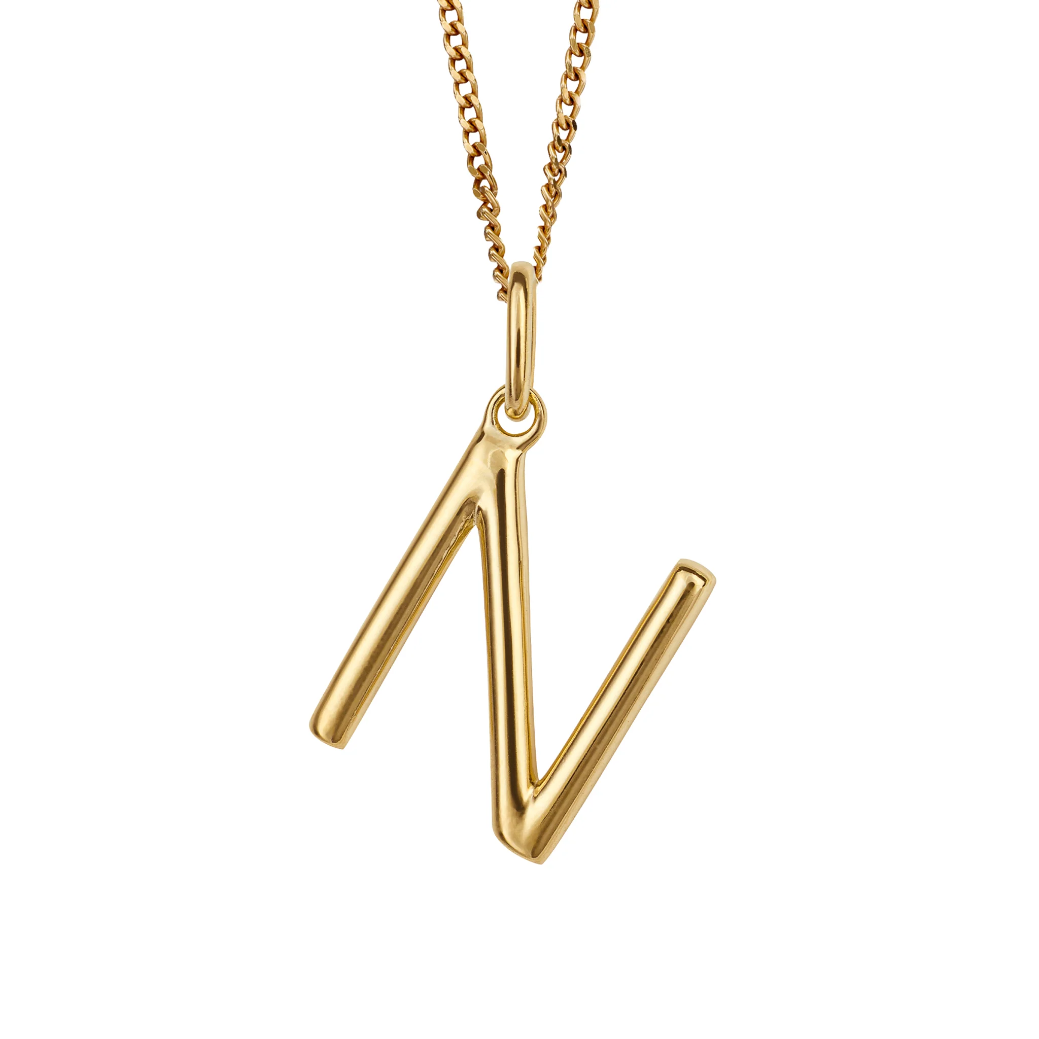 Gold initial Pendant and chain with gift box - Image 14