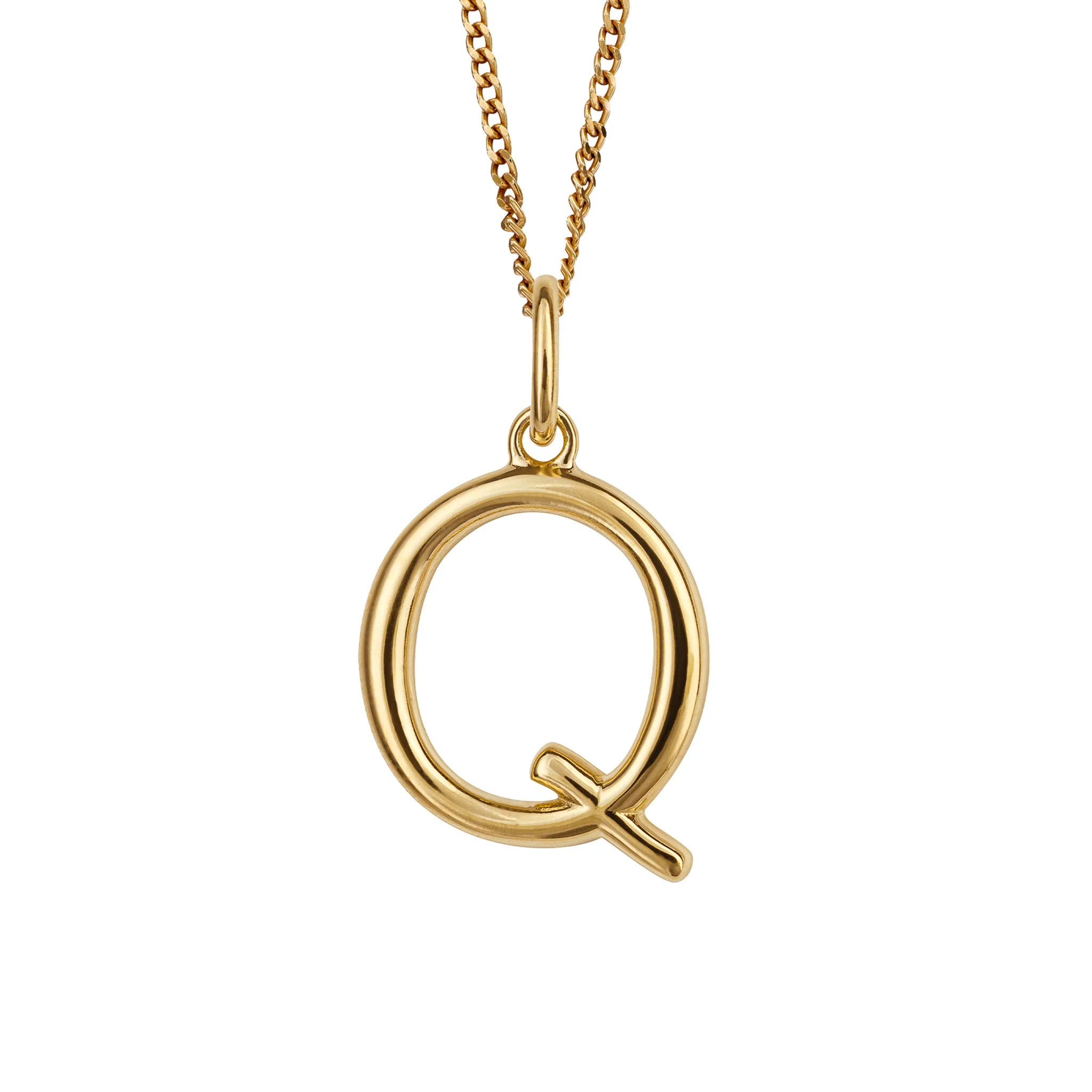 Gold initial Pendant and chain with gift box - Image 17
