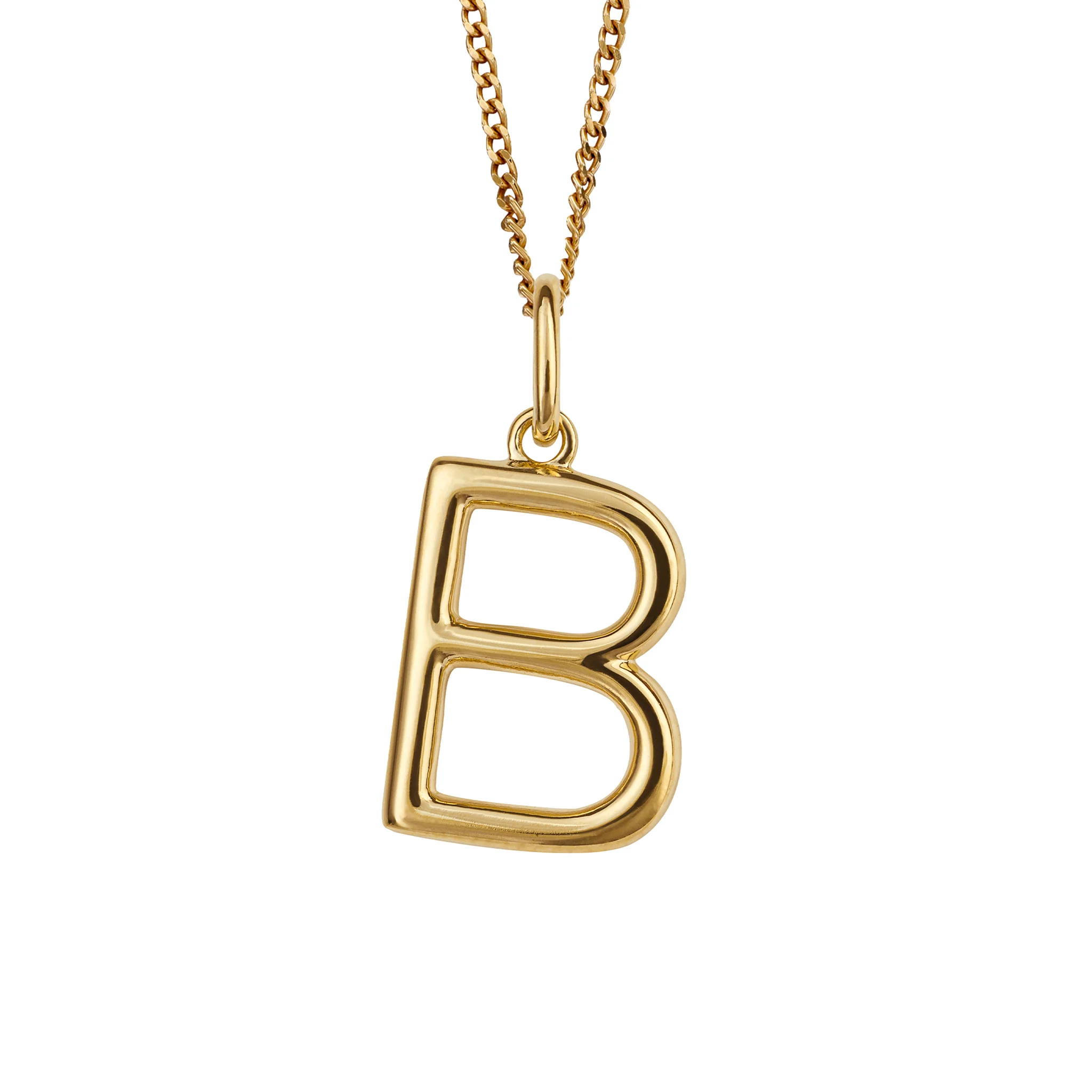 Gold initial Pendant and chain with gift box - Image 2