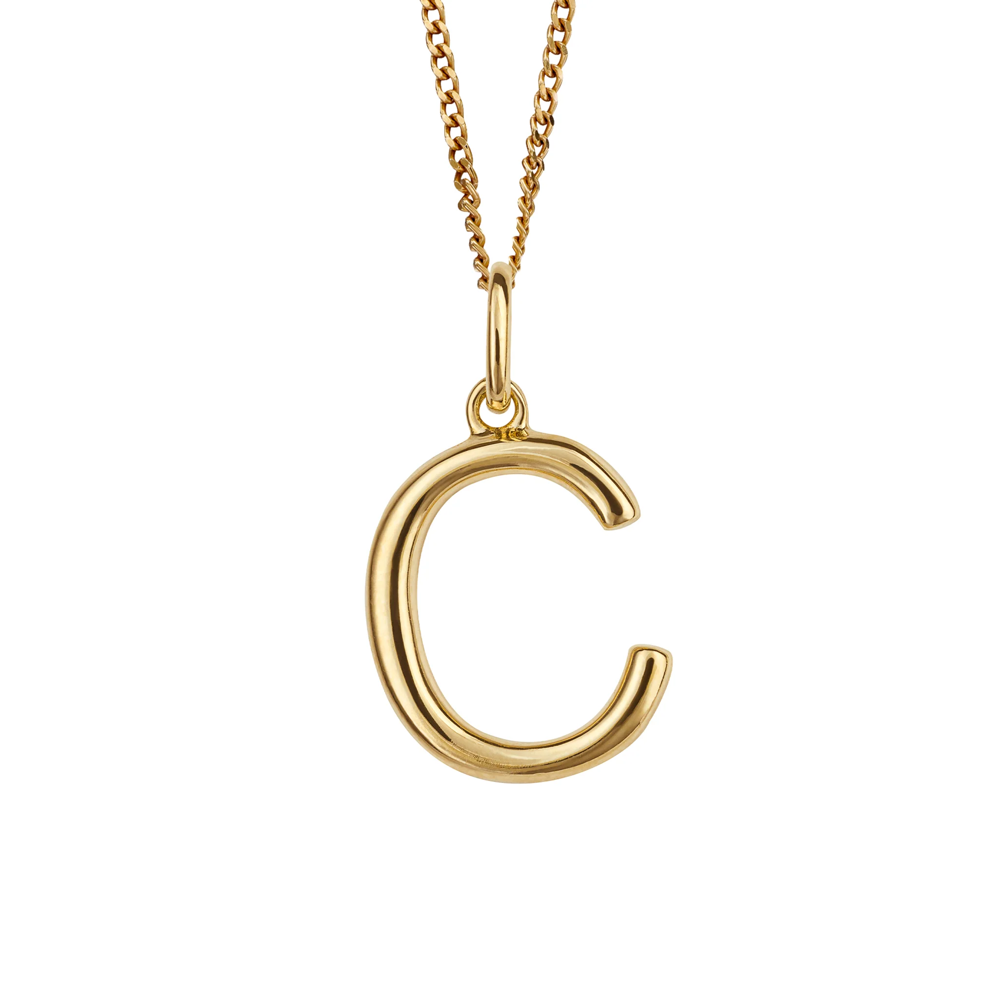 Gold initial Pendant and chain with gift box - Image 3