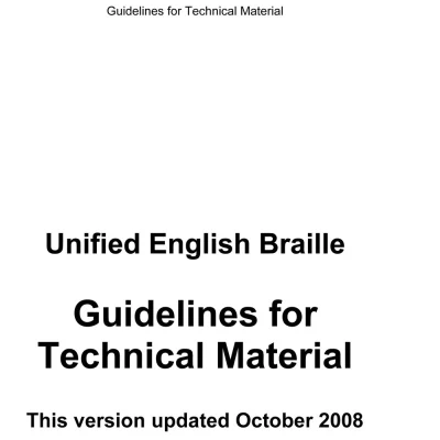 Guidelines for Technical Material UEB - Image 2