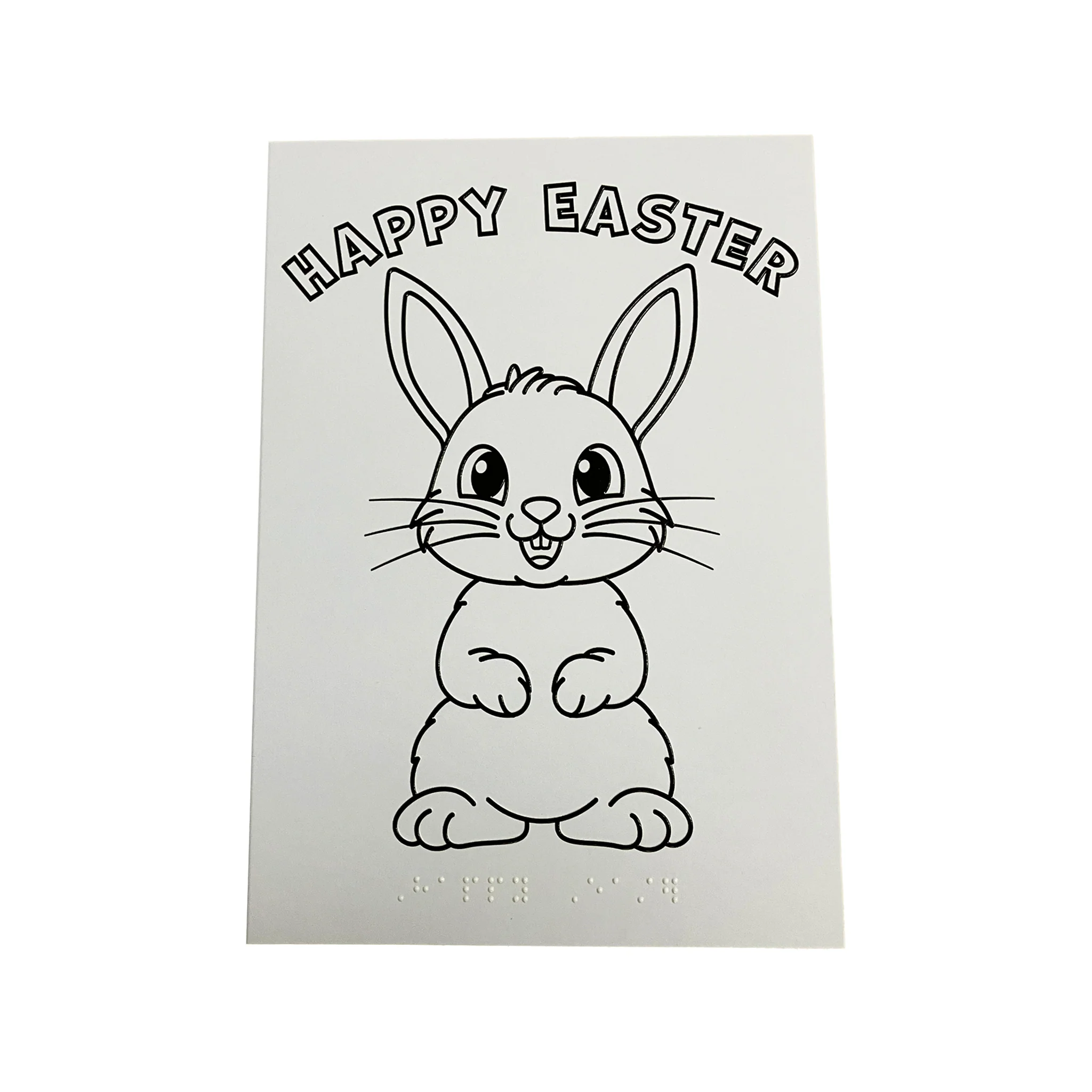 Inclusive Colour-in Easter Bunny charity card