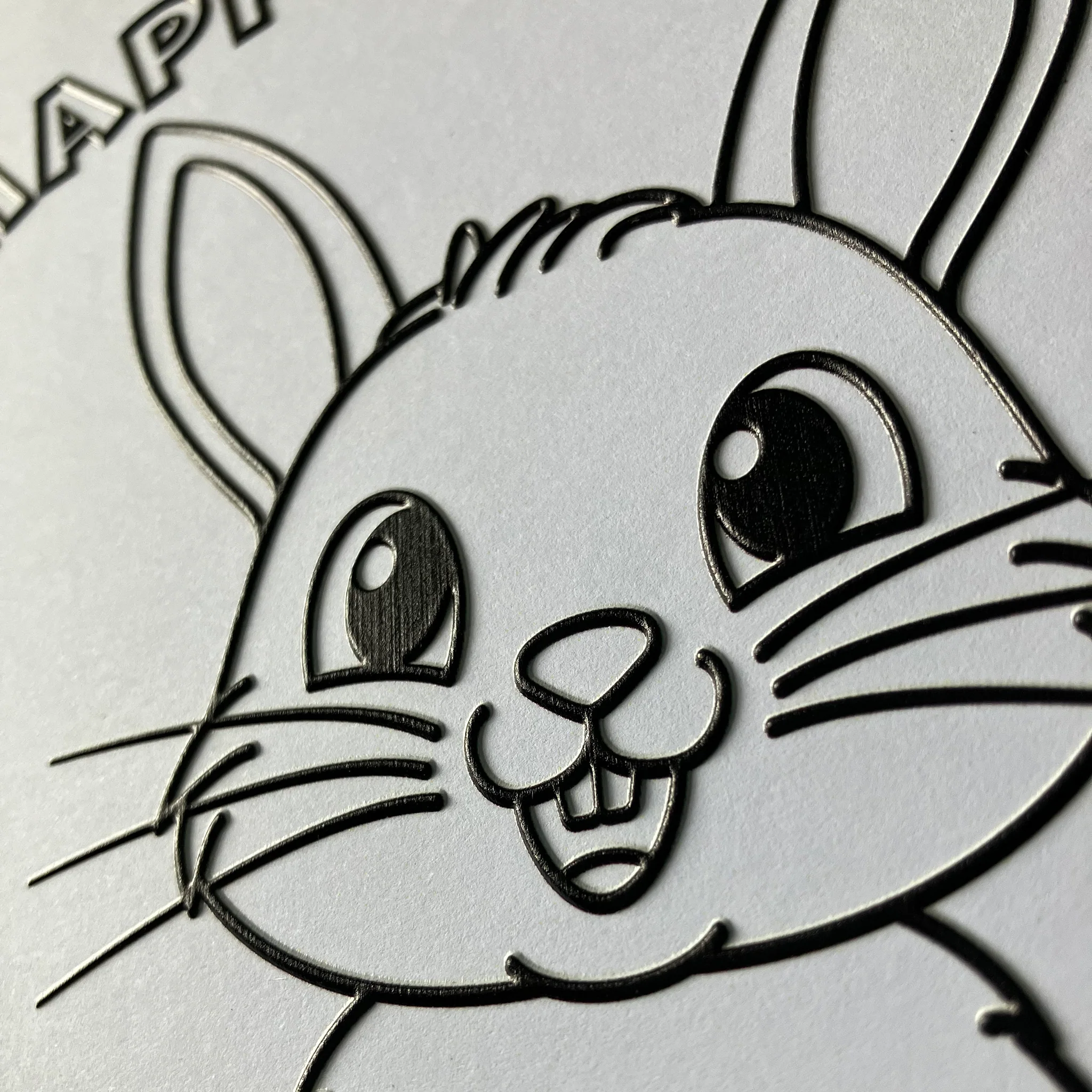 Inclusive Colour-in Easter Bunny charity card - Image 2