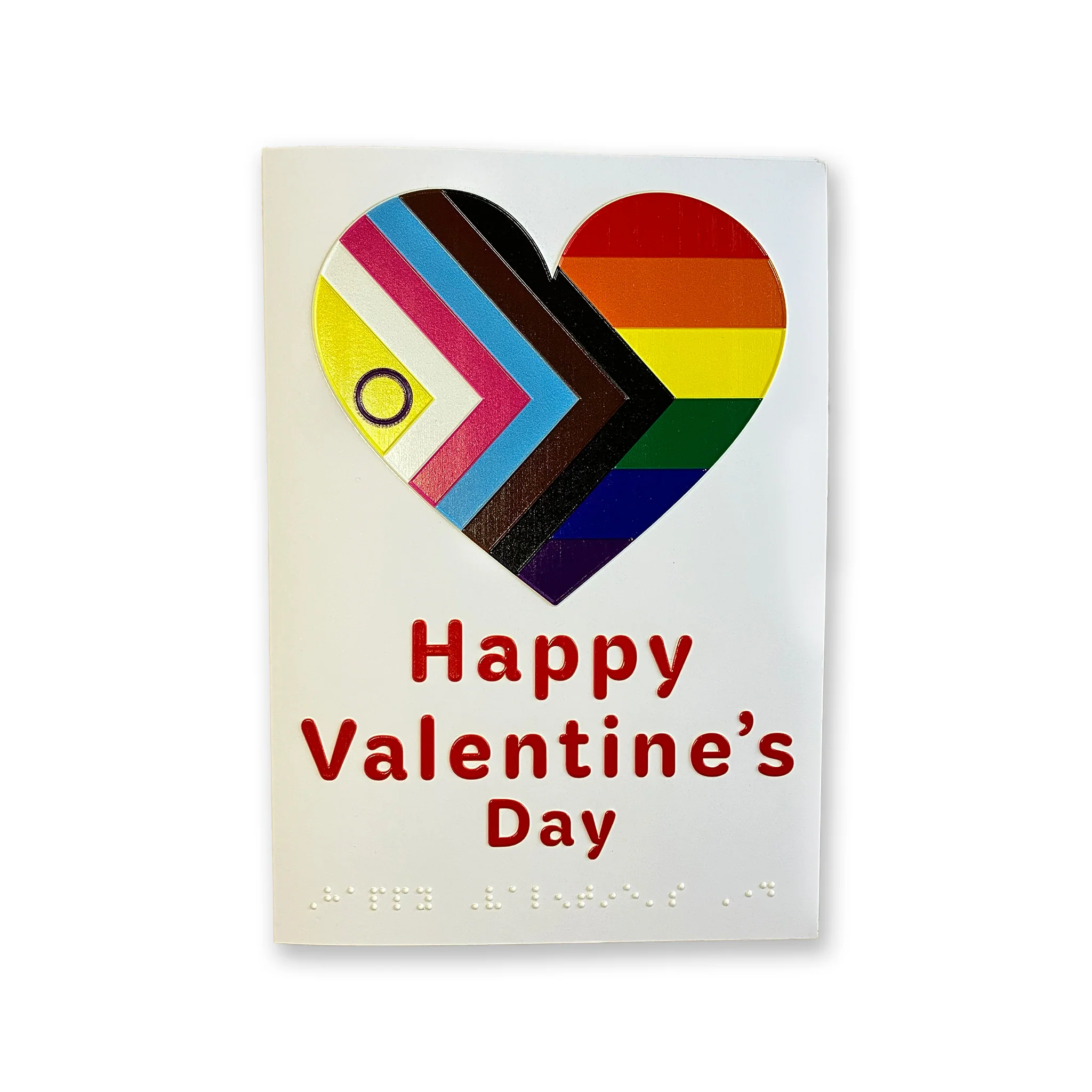 Inclusive Love with pride Valentine's day charity card