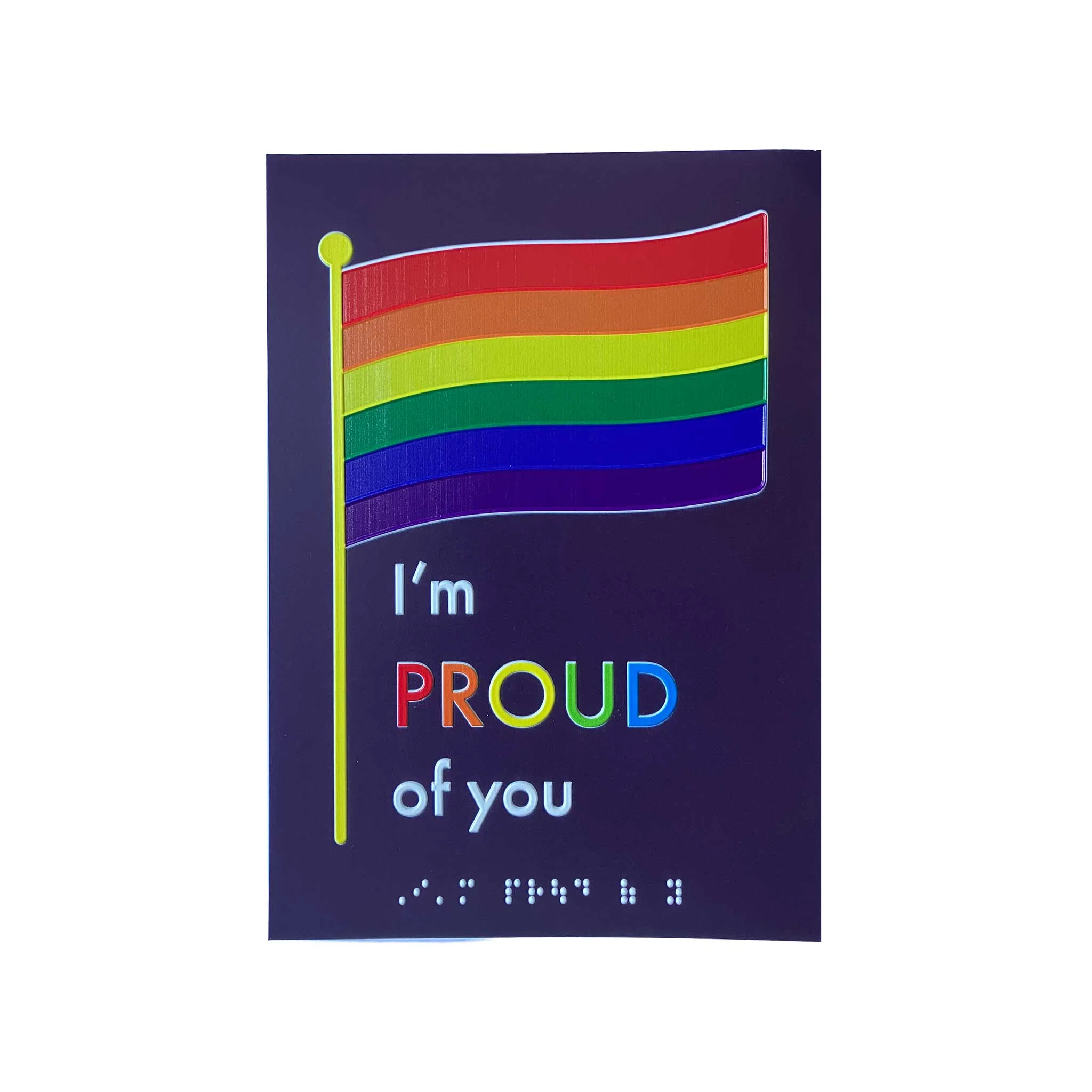 Inclusive Pride flag charity card