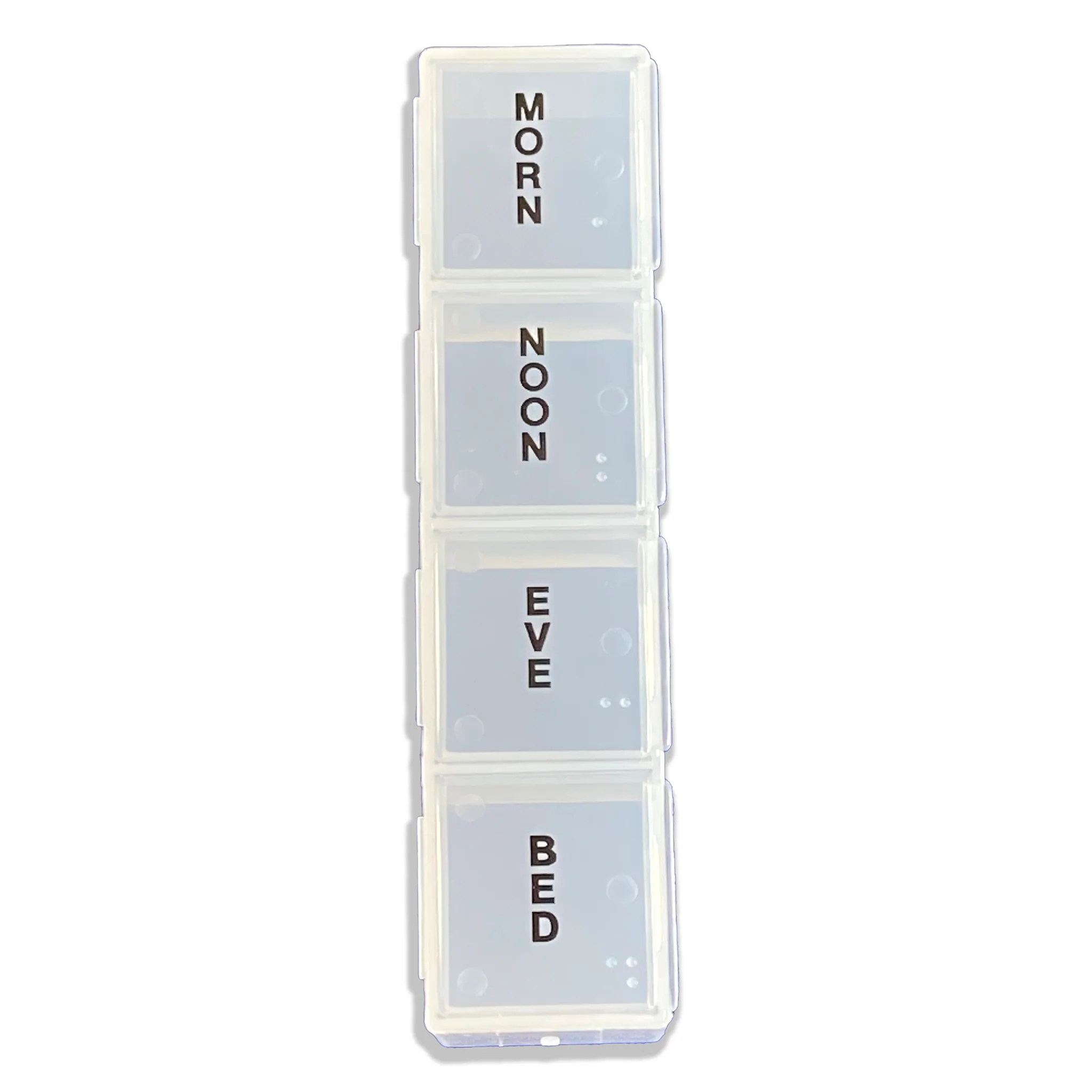 Large four times daily 7 day pillbox with braille - Image 2
