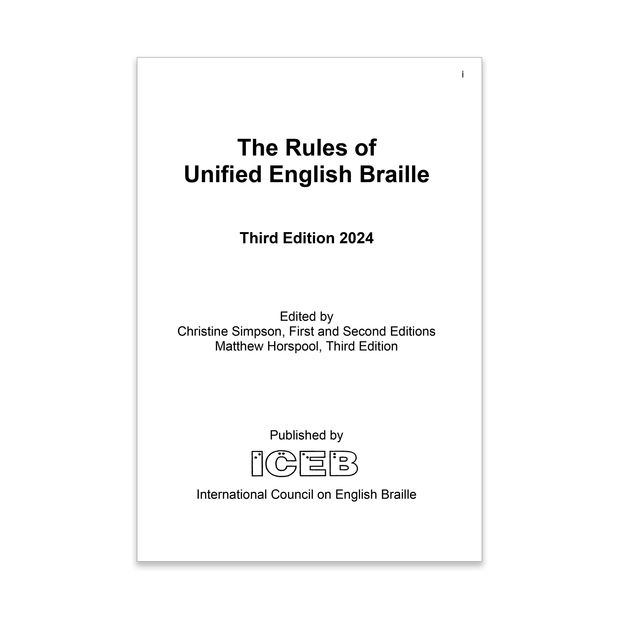 Rules of Unified English Braille (UEB) 2024