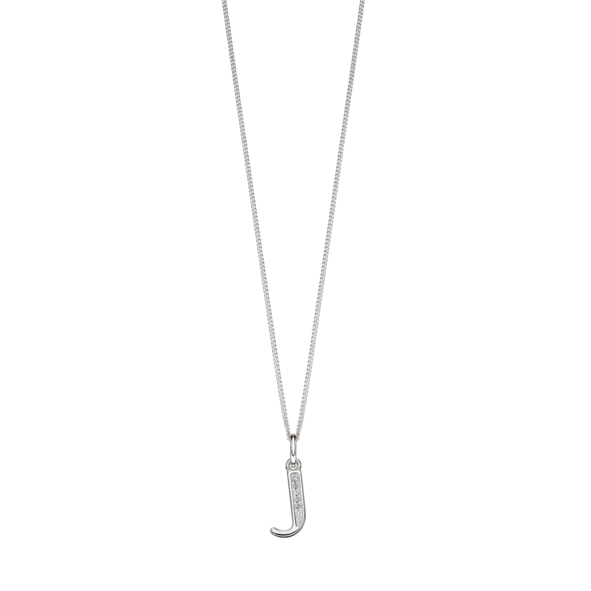 Silver Cubic zirconia initial Pendant and chain with gift box - Image 10