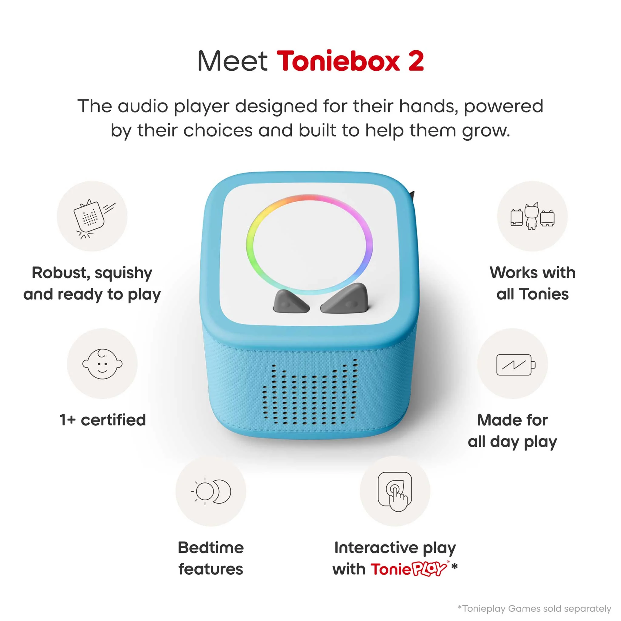 Toniebox 2 Sky Blue Starter Set With Creative Tonie Rubie - Image 4