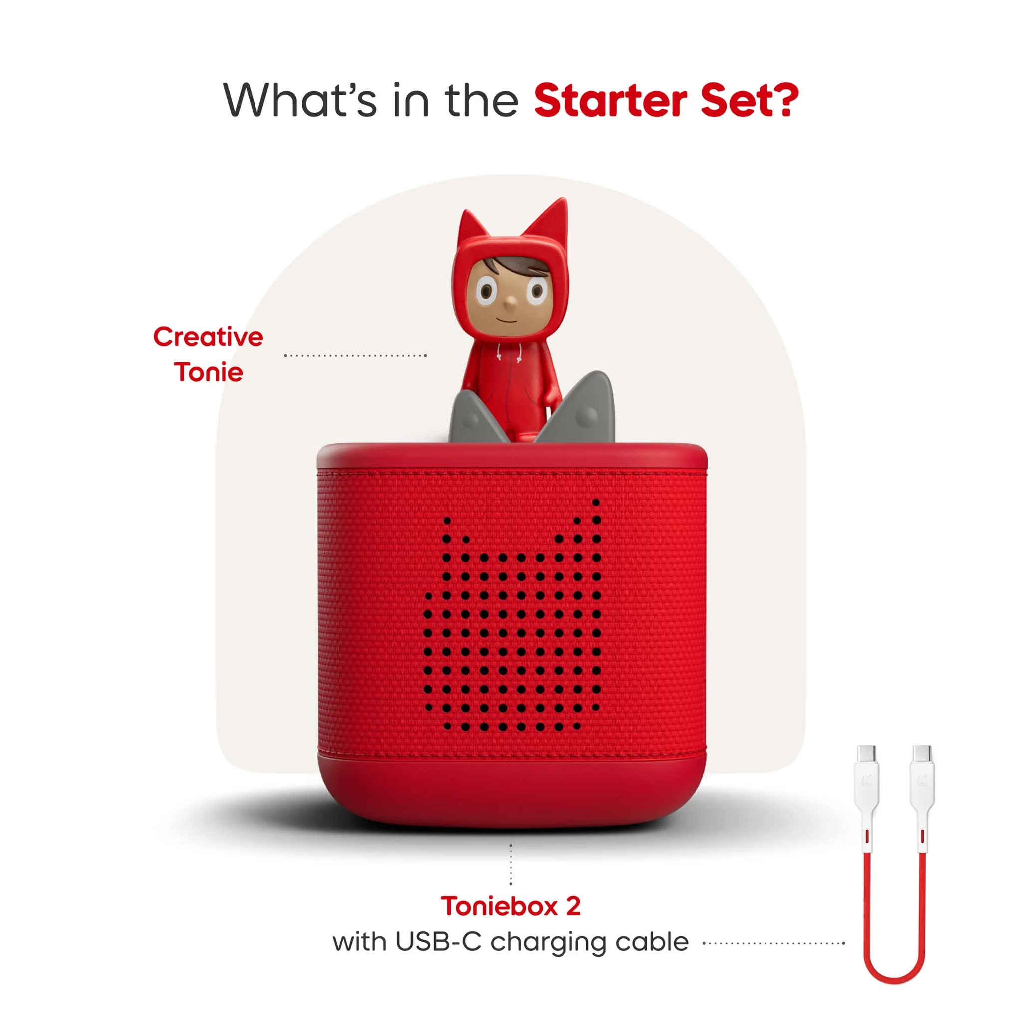 Toniebox 2 Sunset Red Starter Set With Creative Tonie Rubie - Image 3